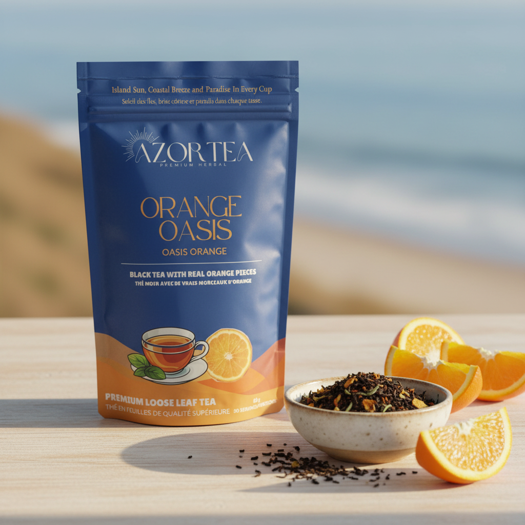 Orange Oasis with herbs