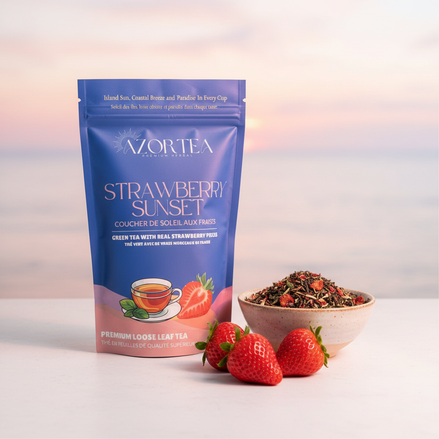 Strawberry Sunset with herbs